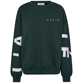 Haute L'amitie Maxi Split Logo Sweater, Sporty Green